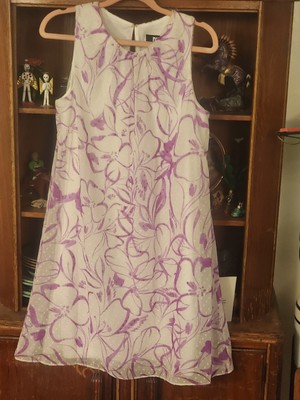 DKNY LAVANDER FLOWERED SHIFT DRESS,SHORT,NWT,Sz 4, Beautiful!!