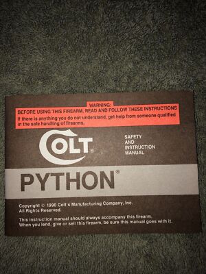 Manuals - Colt Python Manual