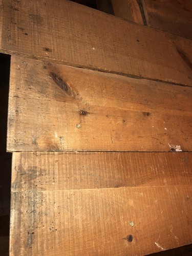 42 Sf Lots Of Reclaimed Bandsawn Rough Cut Factory Shelving For Wall Accent