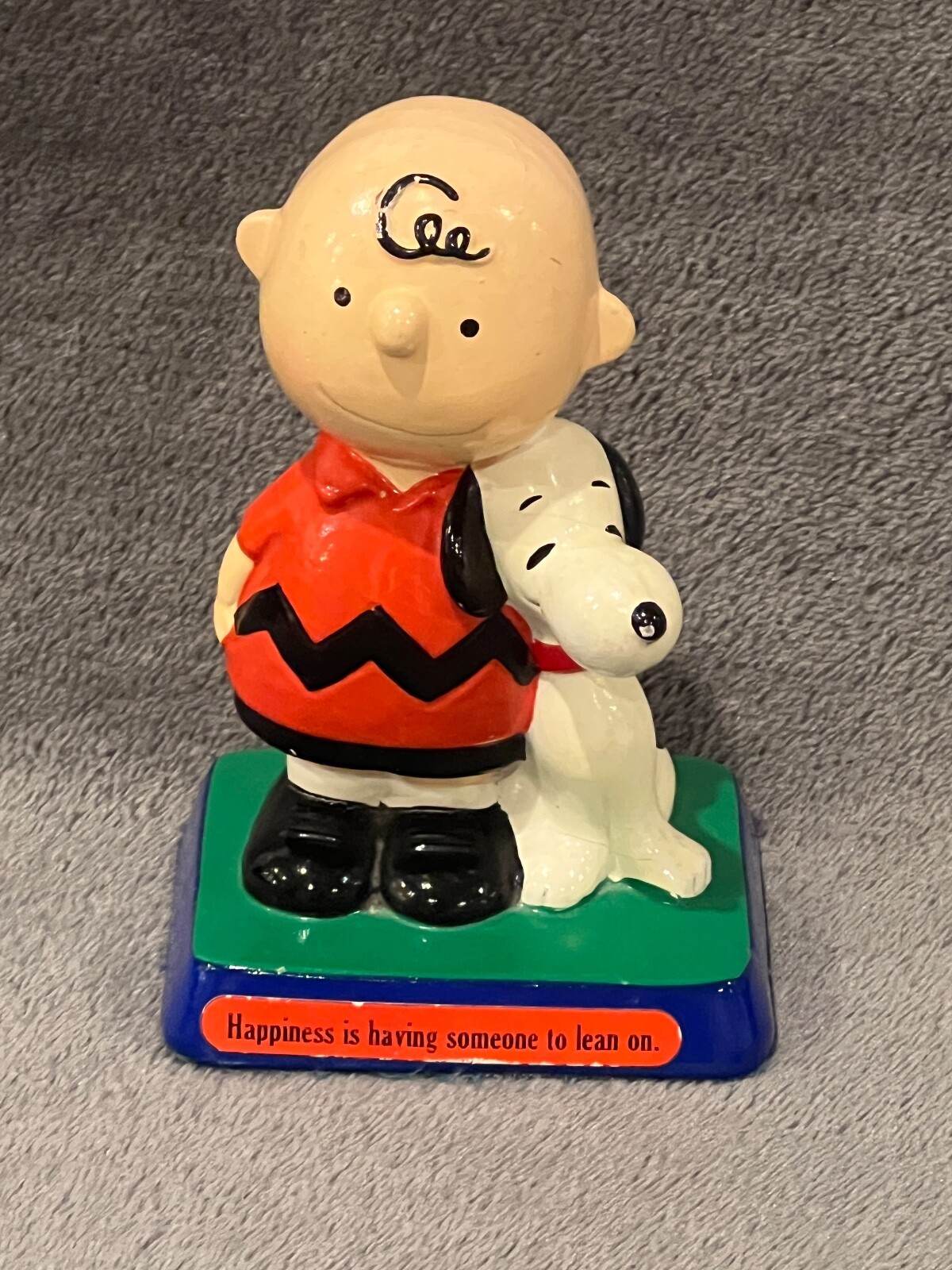 Vintage CHARLIE BROWN & SNOOPY Figurine Statue 1971 HAPPINESS IS SOMEONE LEAN ONのeBay公認海外通販｜セカイモン