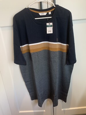 New Next Mens Tshirt Navy Brown Regular Fit 3XL Tall UK Euro British NWT