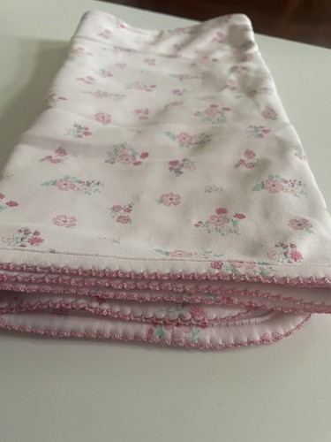 Kissy Kissy Baby Girl Pink Flowers Blanket