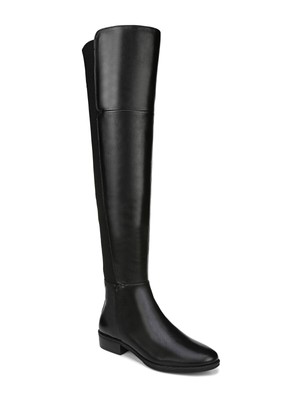 

SAM EDELMAN Женские черные кожаные сапоги для верховой езды с частичной молнией 7,5 м, Черный, E2472M5