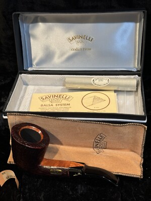 UNSMOKED 1995 SAVINELLI Collection Autograph Pipe MINT IN BOX Unused