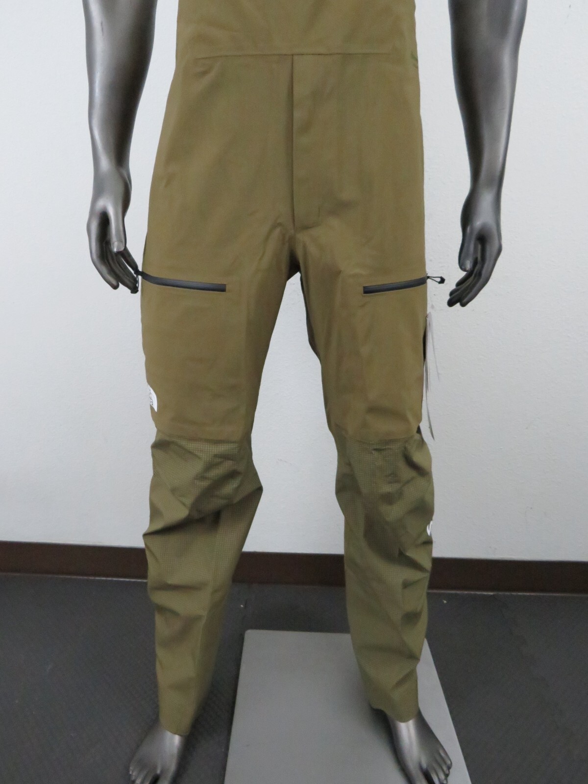 Pre-owned The North Face Mens  Pumori Futurelight Waterproof Ski Bibs Shell Pants - Olive In Pine Needle