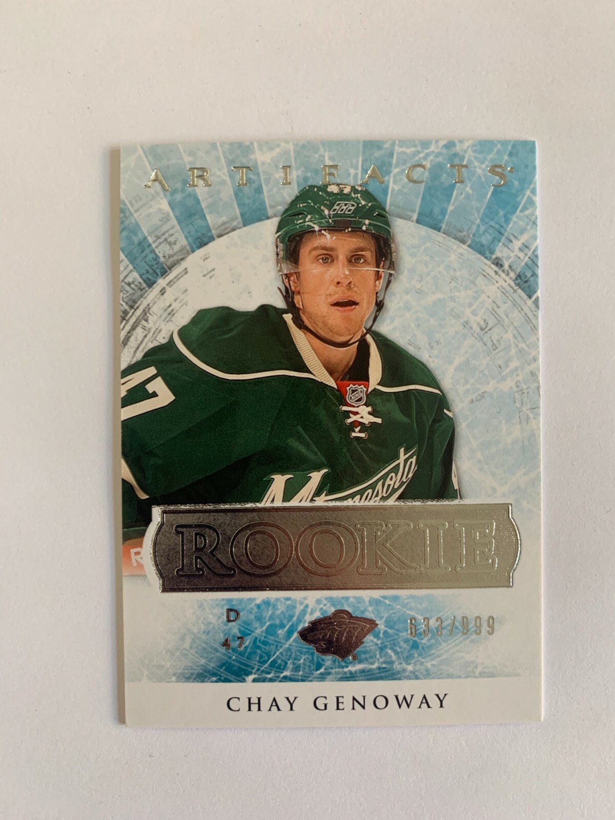 2012-13 Artifacts #179 Chay Genoway RC 633/999 - Minnesota 2012-13 Artifacts #179 Chay Genoway RC 633/999 - Minnesota