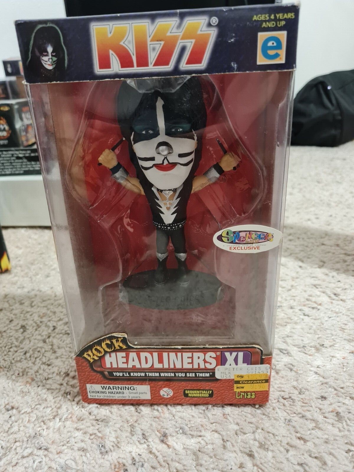 KISS フィギュア　1999 ROCK HEADLINERS　4点セット ALL (4) KISS ROCK HEADLINERS XL SET 1999 with #ed 12,500 COA