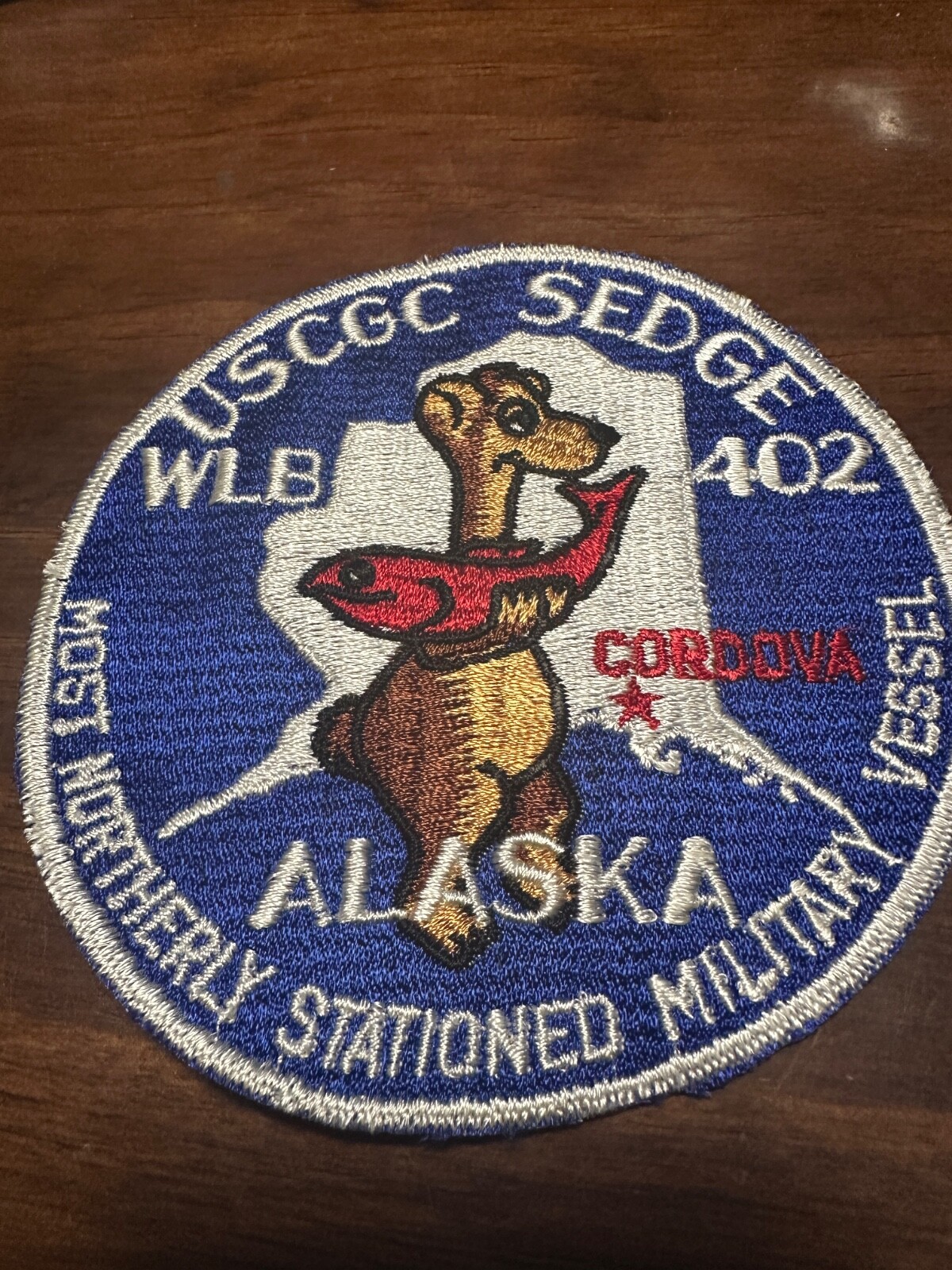 Vintage US Coast Guard CGC Sedge Ship Patch - Cordova Alaska