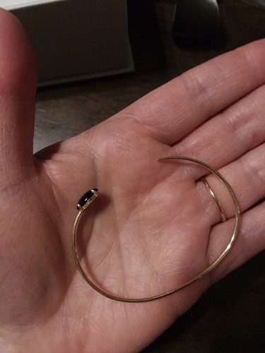 Zoe Chicco Yellow Gold Black Onyx and Pave Diamond Cuff