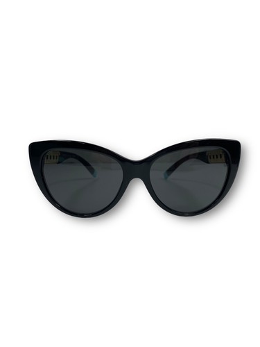 Pre-owned Tiffany & Co . Iconic Women's Black Cat-eye Luxury Sunglasses Made In Italy $465 In Gray