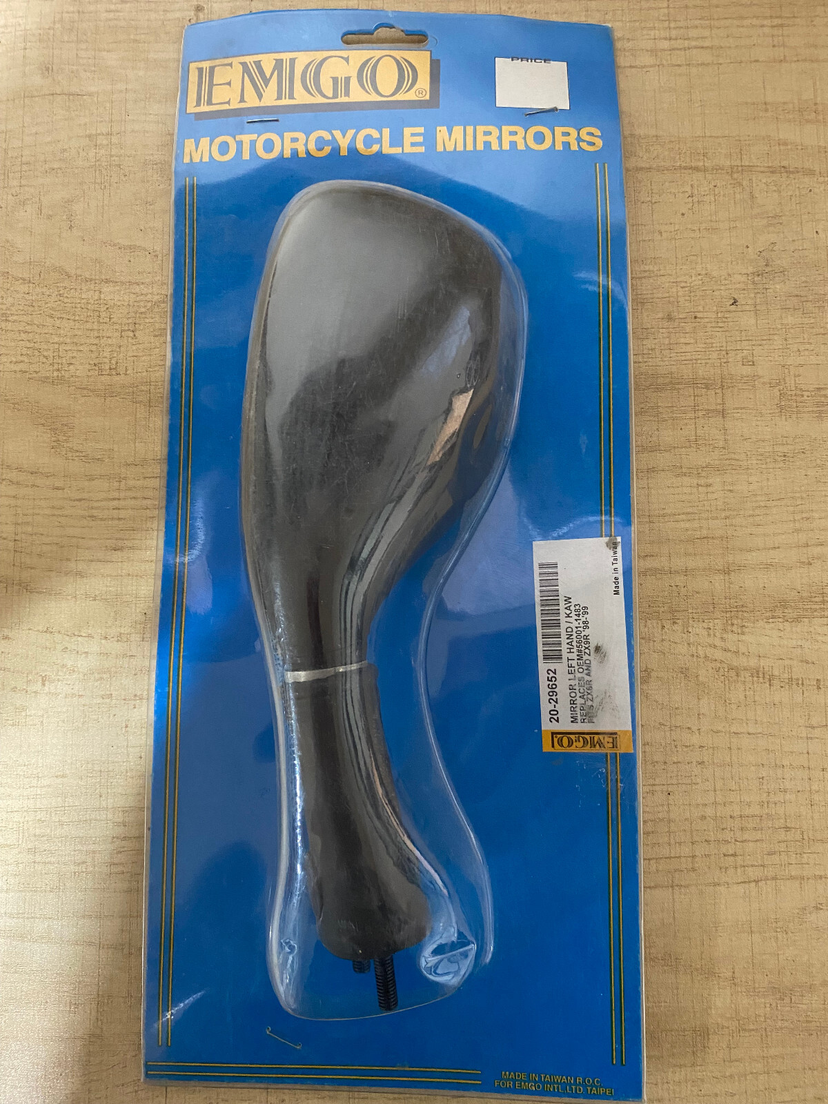 1998-99 Kawasaki ZX6R ZX9R Left Hand Mirror Emgo Part # 20 1998-99 Kawasaki ZX6R ZX9R Left Hand Mirror Emgo Part # 20