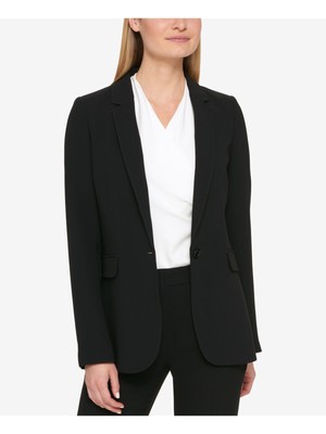 

DKNY Женский черный пиджак с карманами для работы, POACCENQ