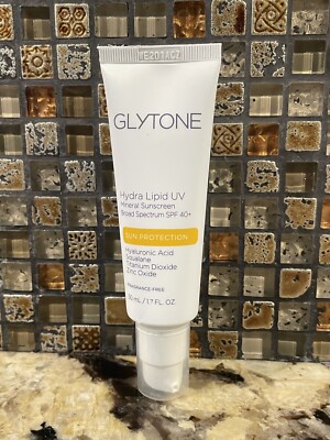 Glytone Hydra Lipid UV Mineral Sunscreen SPF 40+ Sun Protection 1.7 oz Exp 3/25