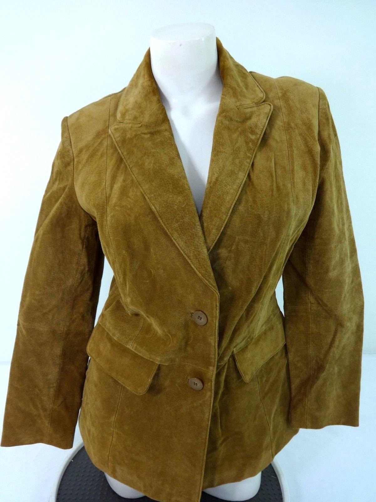 AR BY BERNARDO WOMENS BROWN WASHABLE SUEDE LEATHER JACKET SIZE S eBay