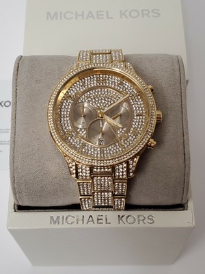 michael kors glitz watch gold