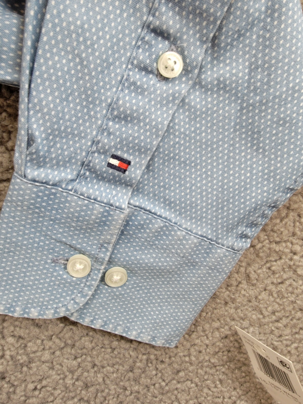Tommy Hilfiger Regular-Fit Untucked Length Dress Shirt Men's L 16-16.5 32-33 - Picture 11 of 18