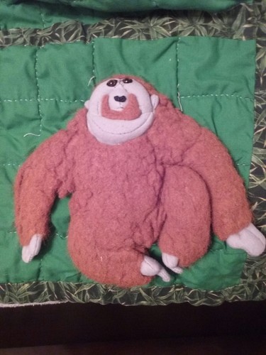 vintage handmade baby play quilt stuffed animals letters