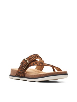 

CLARKS COLLECTION Женские коричневые кожаные сандалии без шнуровки на танкетке Brynn Toe, 7,5 м, Коричневый, 26166428