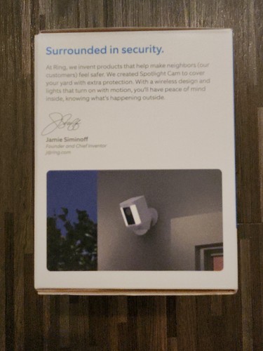 Ring 8SB1S7-WEN0 Wireless Outdoor Spotlight Security Camera - White