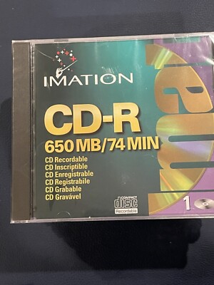 VINTAGE IMATION (LOT OF 7) NEW CD-R Recordable DISCS 650 MB/74 MIN  SEALED MEDIA