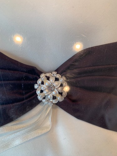 Davids Bridal Collection Wedding Ceremony Ring Pillow New In Box Truffle Brown