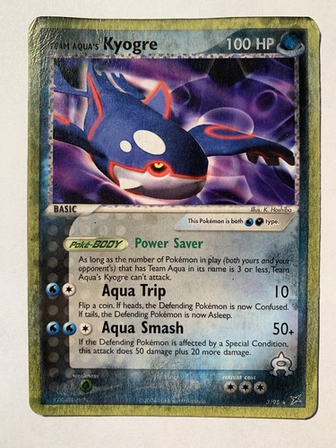 ポケモンカードゲーム aqua Kyogre adv Team Aqua's Kyogre Pokemon Card Vintage Holo Rare 2003 Japan