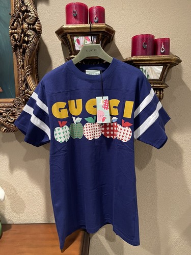 GUCCI チェリー柄 クロップドTシャツ 100% Authentic GUCCI Apple Print Jersey T- Shirt Size: XS | eBay