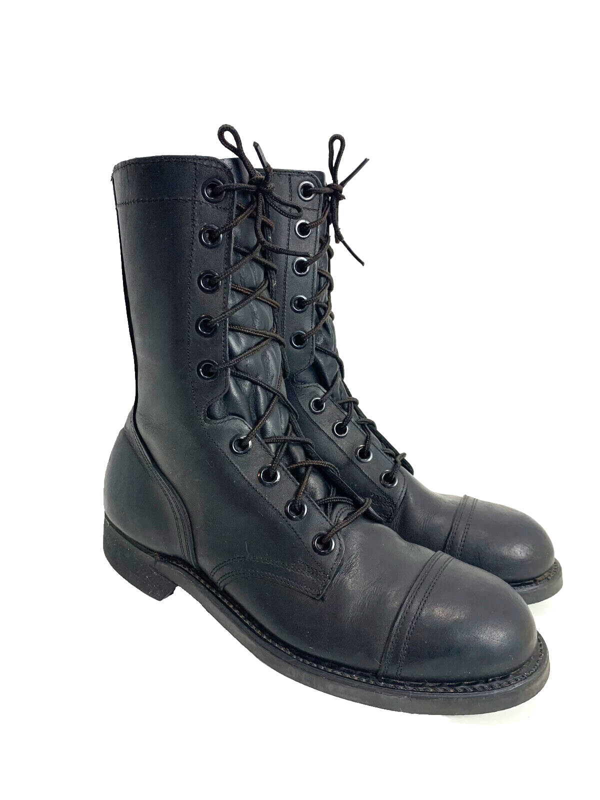 Biltrite ANSI Z41-1991/75 Black Leather Combat Boots Steel