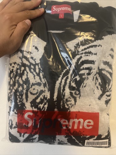 Supreme Big Cats Jacquard L/S Top Black L | eBay