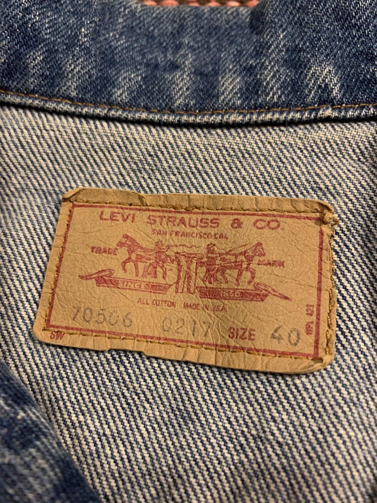 Vintage 80's Levi's Denim Trucker 