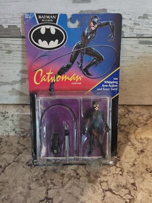 1991 Kenner DC Batman Returns Catwoman Action Figure - Sealed - Damaged Card