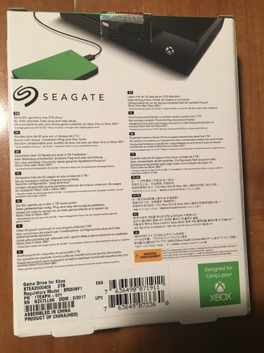 Seagate 2tb External Hard Drive Xbox Brand New