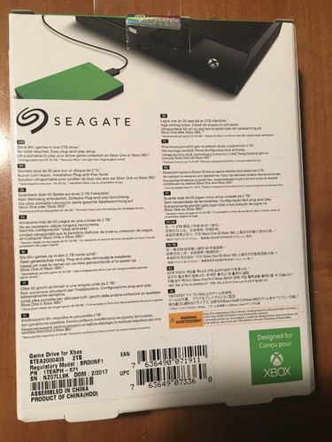 Seagate 2tb External Hard Drive Xbox Brand New