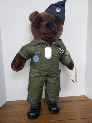 Large Bear Forces of America US Air Force Brown Teddy Bear Mint With Tag