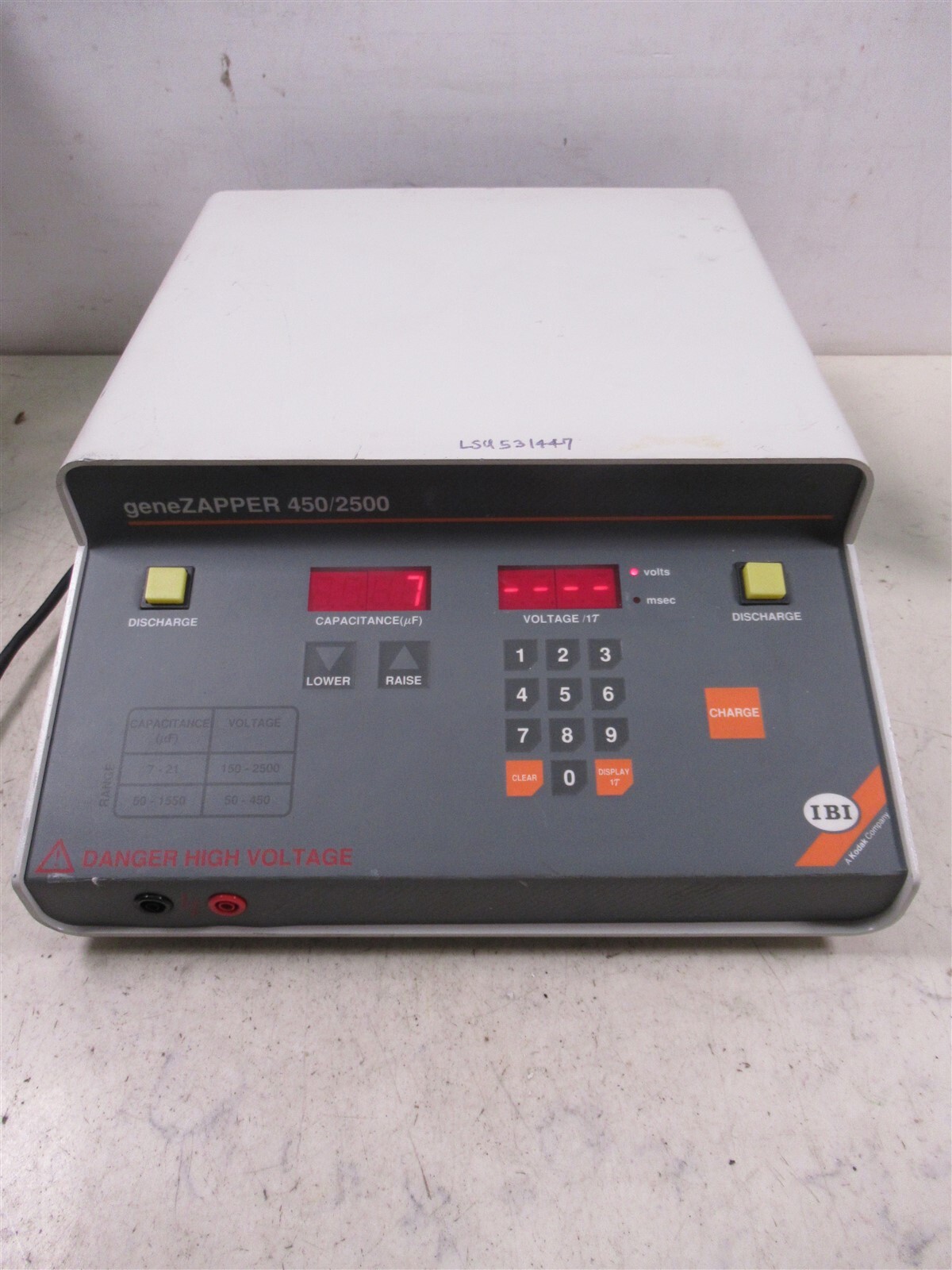 Kodak IBI geneZapper 450/2500 Model 91000 Vintage Laboratory Device 