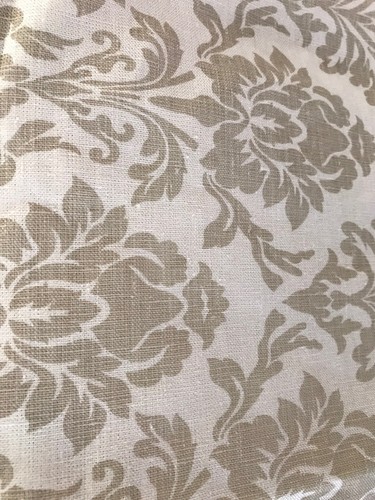 Damask Pattern M/S Biege Cream Upholstery Fabric 56 X 58