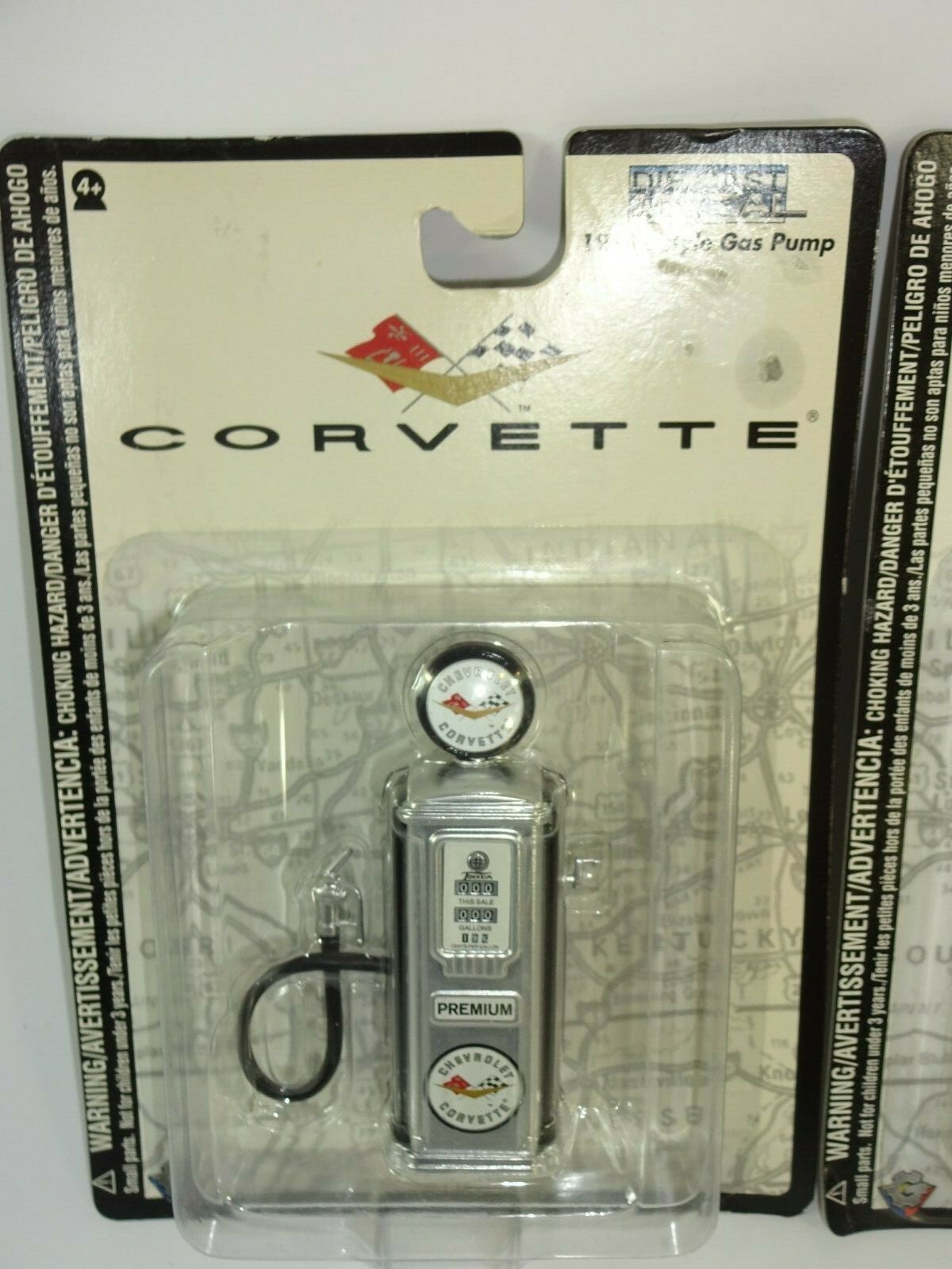 Lot of 2 Gearbox Toys Diecast Chevrolet Chevy Corvette 1950's Style Gas Pump