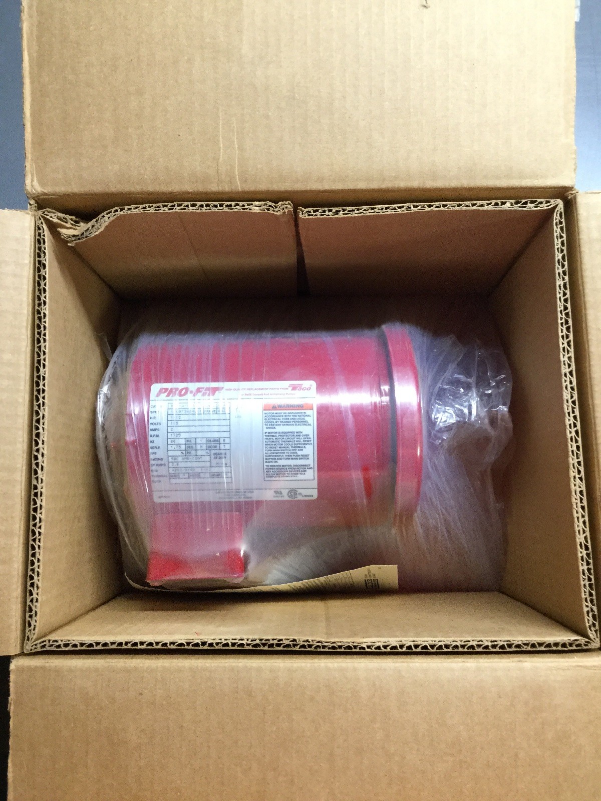 NEW, TACO PRO-FIT, MOT-A-100, MOTOR, 1/12 HP, (23D)