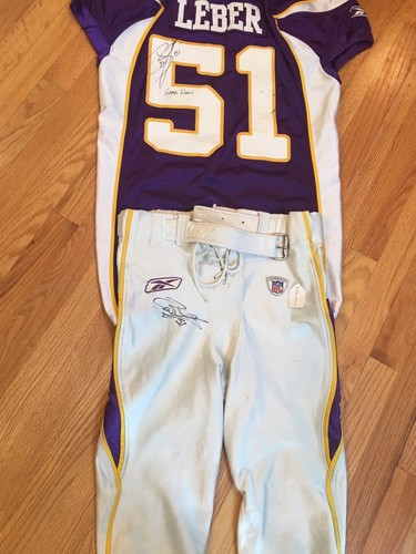 2006 Ben Leber Minnesota Vikings Game Used / Game Worn Jersey and Pants! Matched