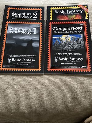 Basic Fantasy Role Playing Game Lot Of 4 Books Campaign Creatures Adventure