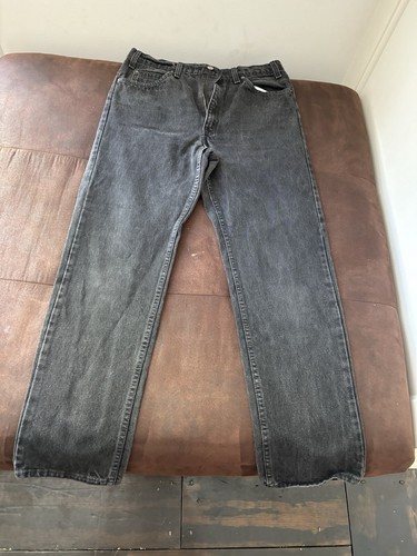 VINTAGE LEVIS 501 JEANS BLACK 90s SIZE W34 L30 MADE IN USA