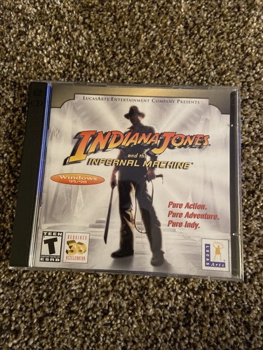 Indiana Jones and the Infernal Machine (PC, 1999) 2 Discs - Windows 95/98 