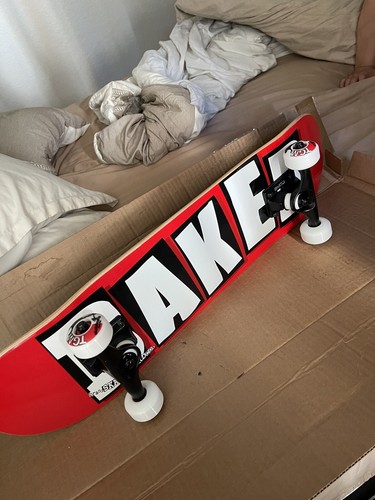 Baker Skateboard Complete Brand Logo Red/White 7.3