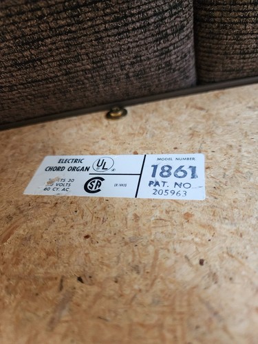 Mid Century Emenee 1960s Organ Keyboard VINTAGE