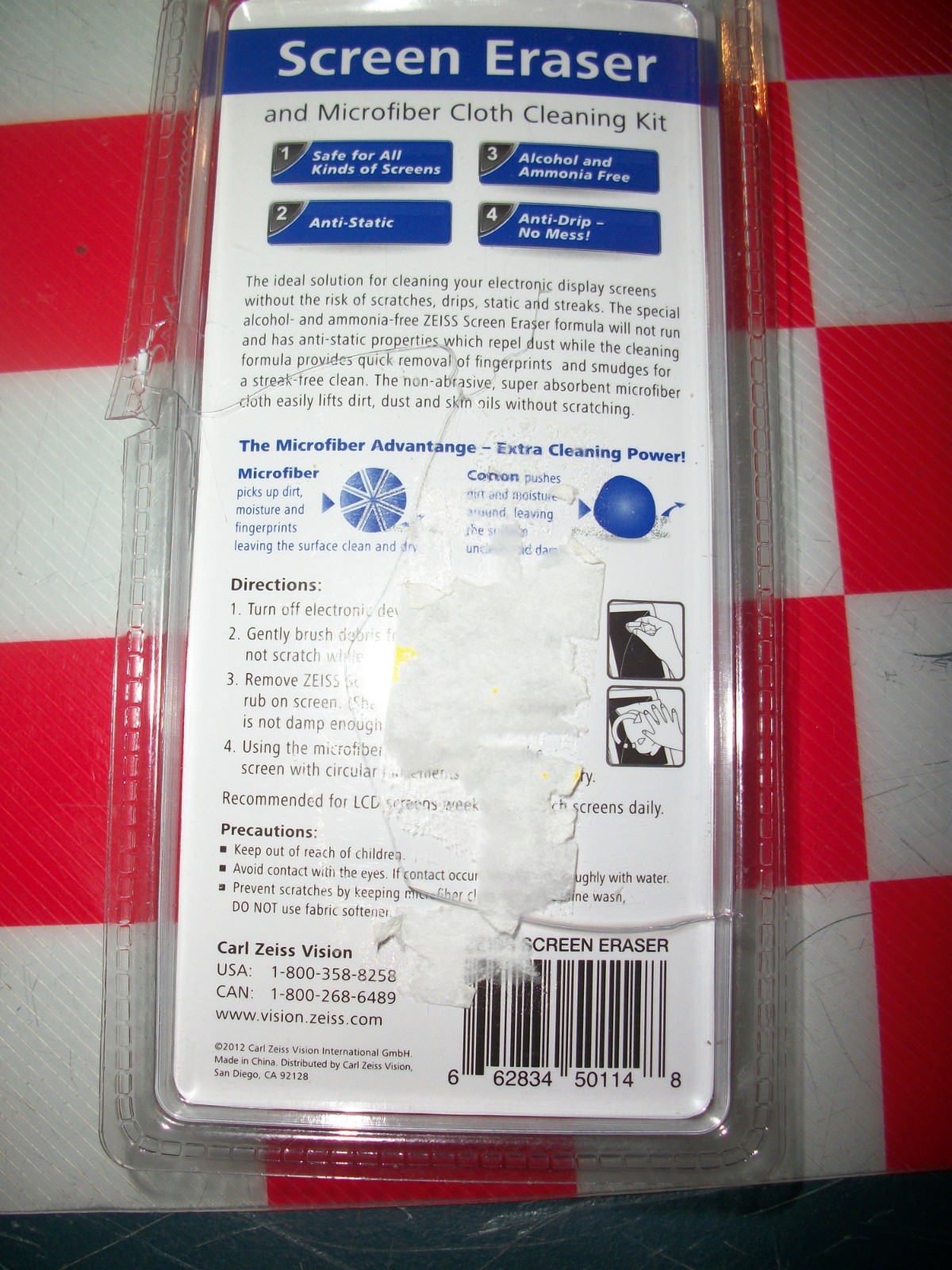 Zeiss LCD Screen Eraser and Microfiber Cloth Cleaning Kit