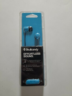 Skullcandy Blue JIB In-Ear Noise-Isolating Earbuds with Microphone & Remote New