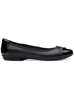 

КОЛЛЕКЦИЯ CLARKS Женские черные кожаные балетки Gracelin Wind Slip On 5,5 M, Черный, 26145712