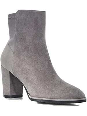 

STUART WEITZMAN Женские серые ботильоны Harper с круглым носком на блочном каблуке, Серый, S0102-FNL