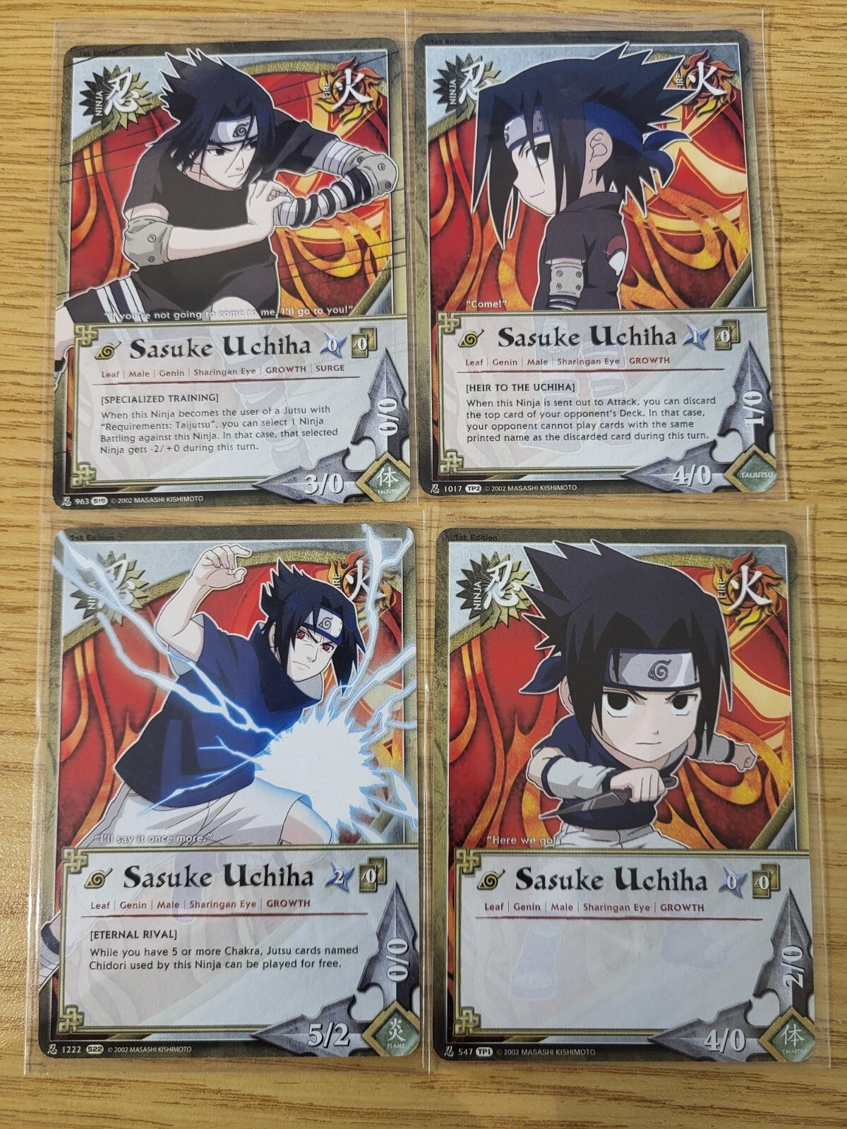 Naruto Sasuke Uchiha lot 4 cards CCG #1222, #963, #547, #1017 | eBay