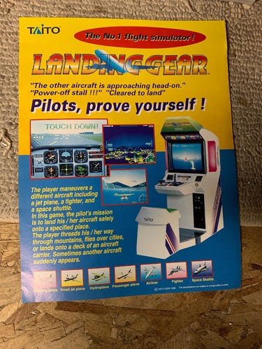 11- 8 3/8'' Landing Gear Taito ARCADE GAME FLYER | eBay